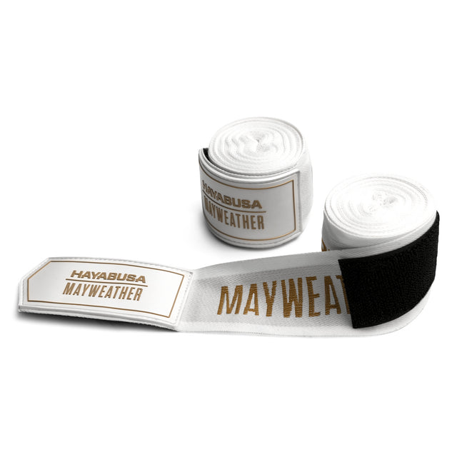 Vendas de boxeo Hayabusa x Mayweather Deluxe – Blanco/Oro