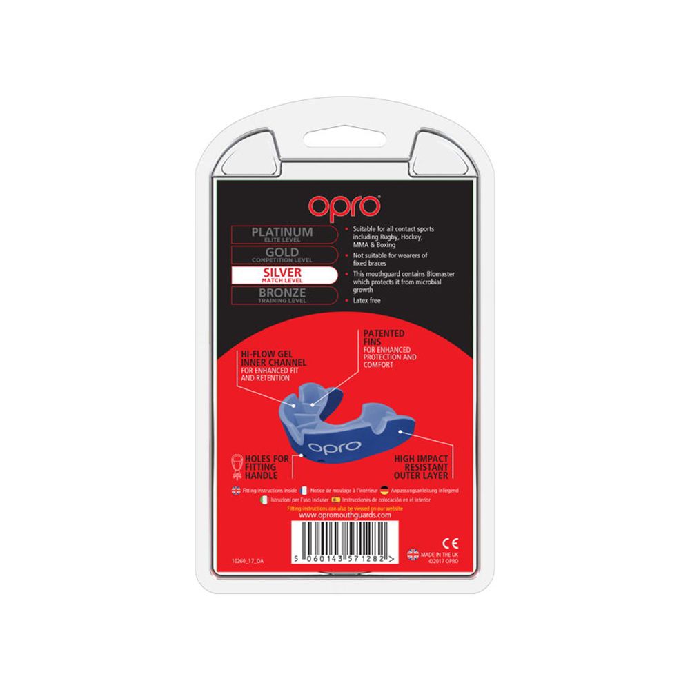 Opro Bitje Self-Fit ’Silver’ - Blauw - Gebitsbeschermers