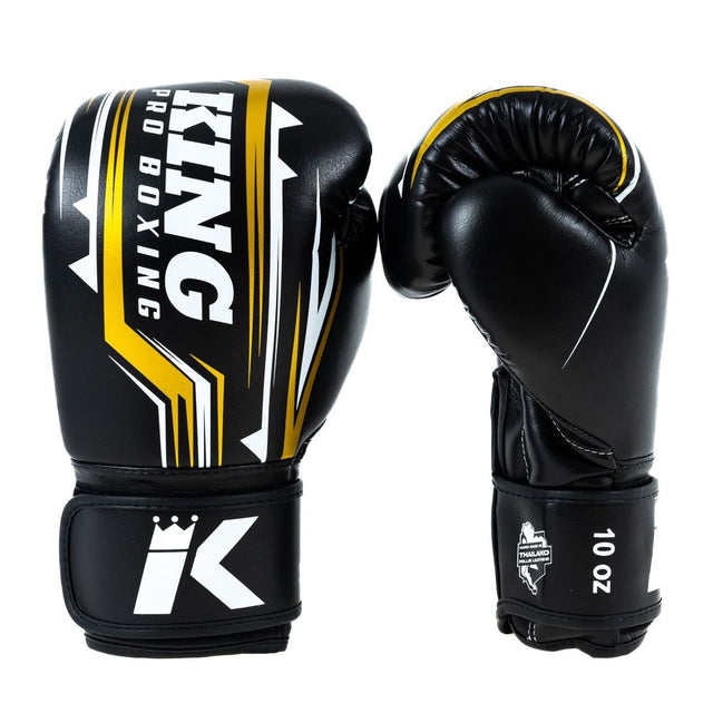 King Pro Boxing Boxhandschuhe BG Spartan – Schwarz/Gelb
