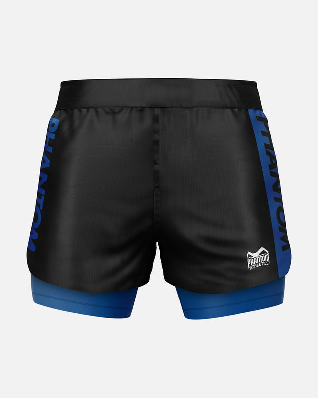 Pantaloncini a compressione Phantom Athletics Fusion-R 2in1 Ranked – Nero/Bianco