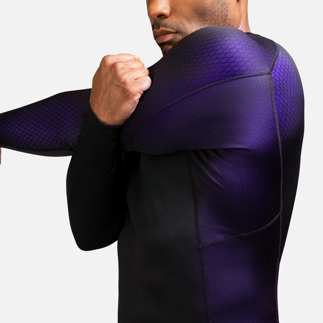 Hayabusa Rashguard Fusion Lange Ärmel – Schwarz/Lila
