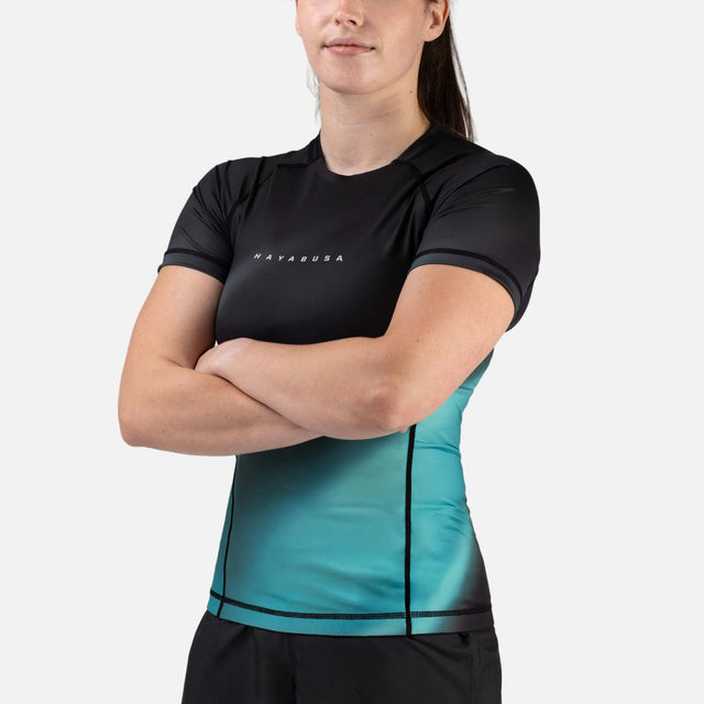 Rashguard Hayabusa Apex Nova – Manica corta donna – Petrolato