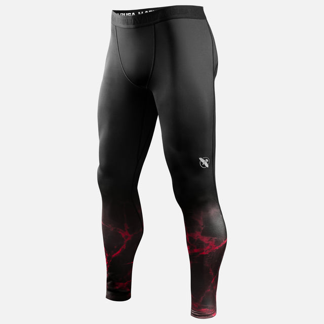 Hayabusa x UFC BJJ-Kompressionsshorts – Schwarz/Rot
