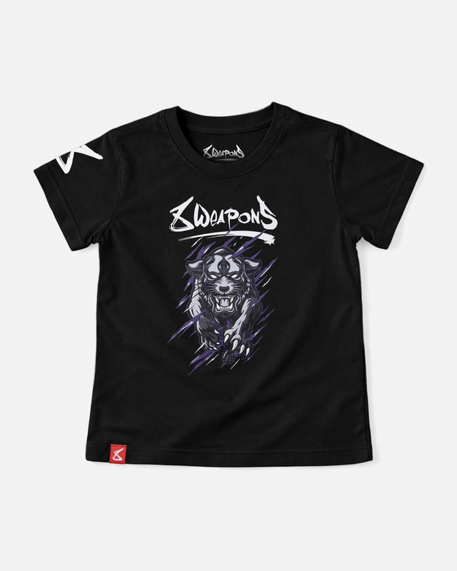 T-shirt 8 WEAPONS Beastial Panther – Nero/Viola