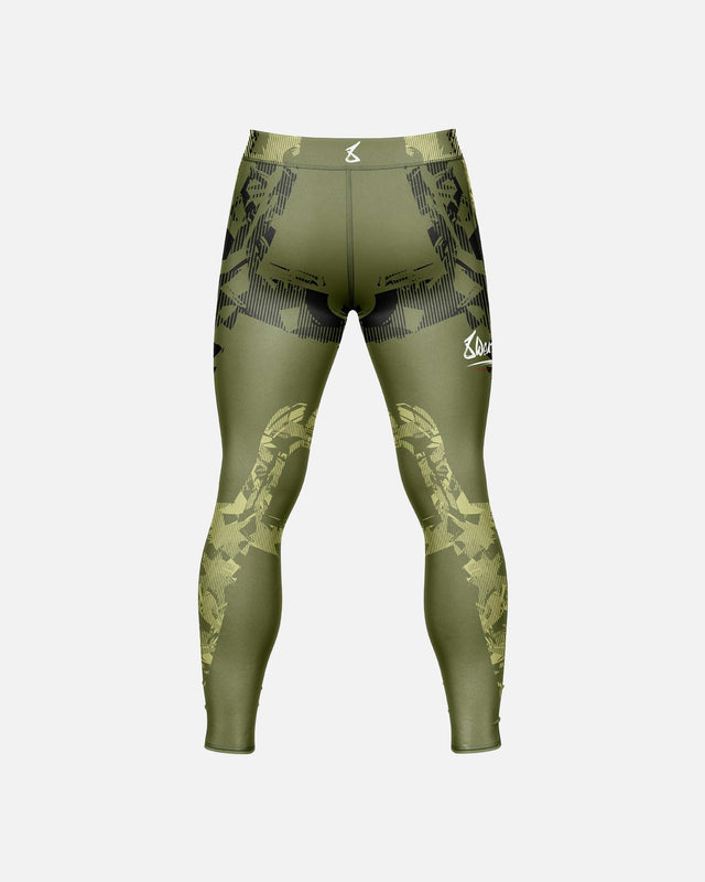 8 WEAPONS Compressiebroek Hit 2.0 - Olijfgroen/Zwart