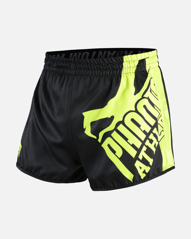Pantalones de Muay Thai Phantom Athletics Revolution – Negro/Neón