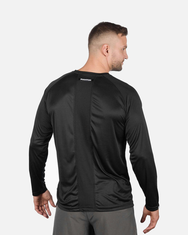 Camiseta de entrenamiento Phantom Athletics Tactic-V Manga Larga – Negro