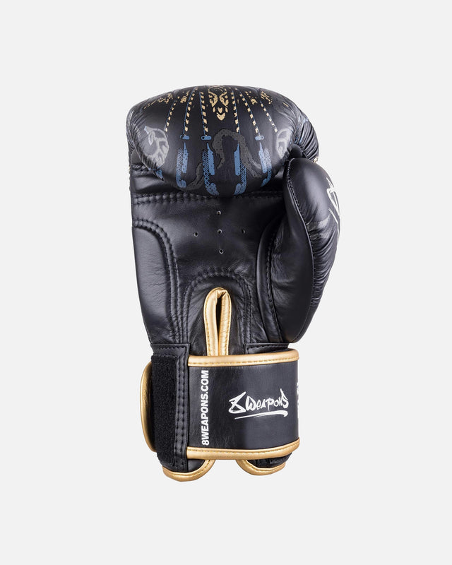 8 WEAPONS Boxhandschuhe Three Elephants 2.0 – Schwarz/Gold