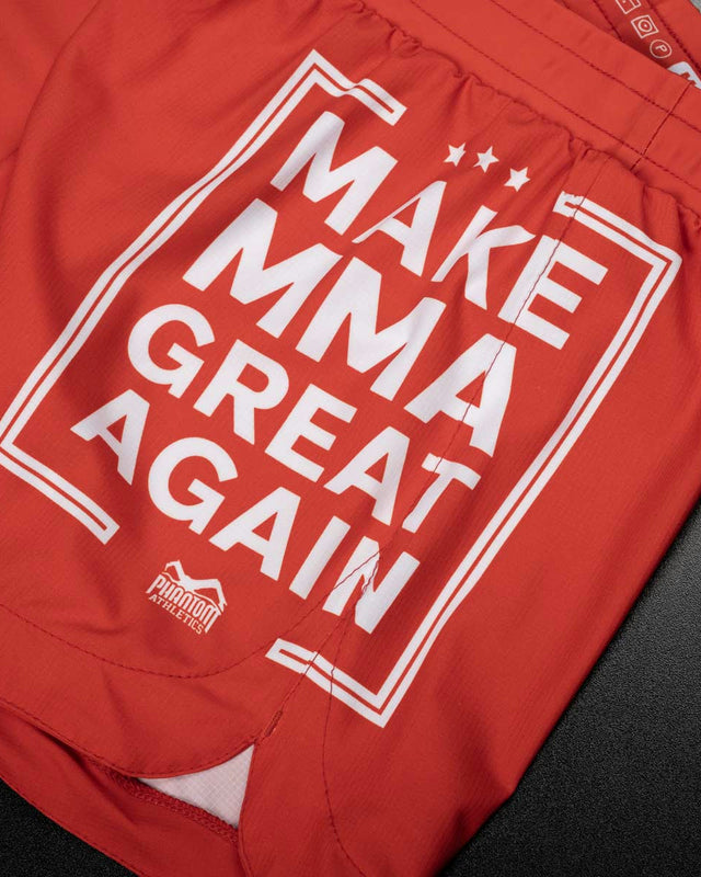 Shorts de MMA Phantom Athletics Fusion-R Make MMA Great Again – Rouge