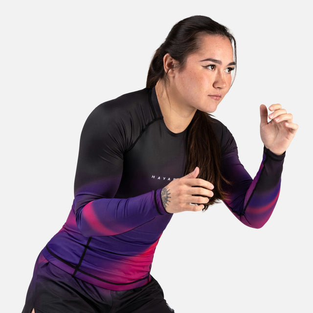 Hayabusa Rashguard Apex Nova Lange Ärmel Damen – Lila