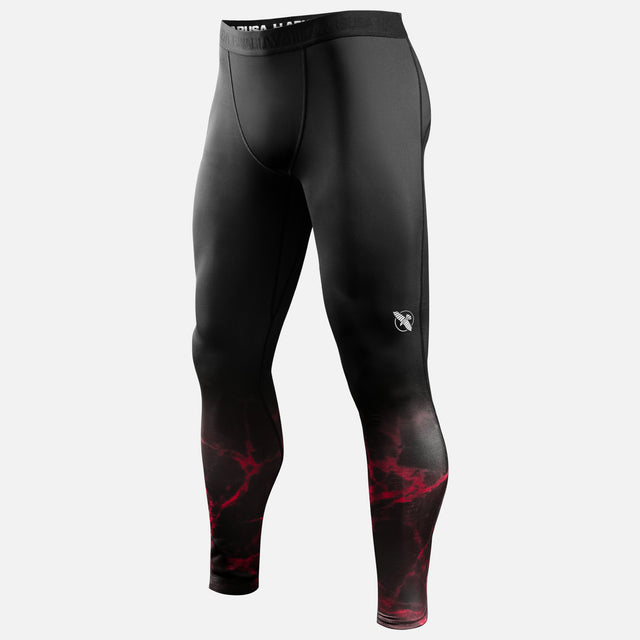 Hayabusa x UFC BJJ-Kompressionsshorts – Schwarz/Rot