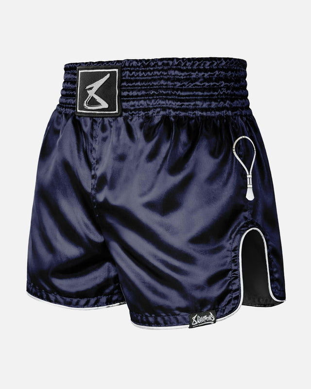 8 WEAPONS Muay Thai Shorts Mongkol - Marineblauw/Wit