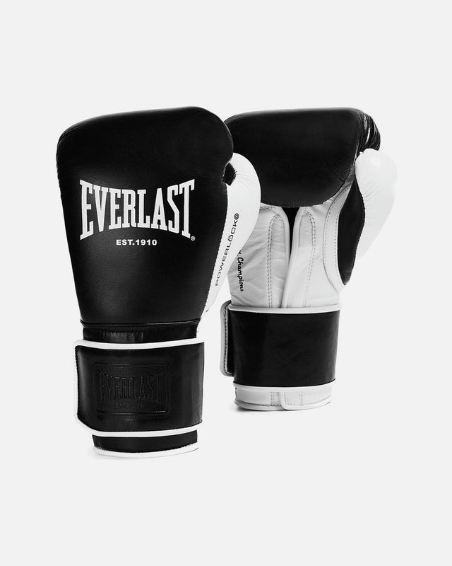 Guantes de boxeo Everlast Powerlock Pro OG – Negro/Blanco