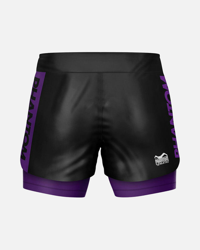 Phantom Athletics Compressie Shorts Fusion-R 2in1 Ranked - Paars