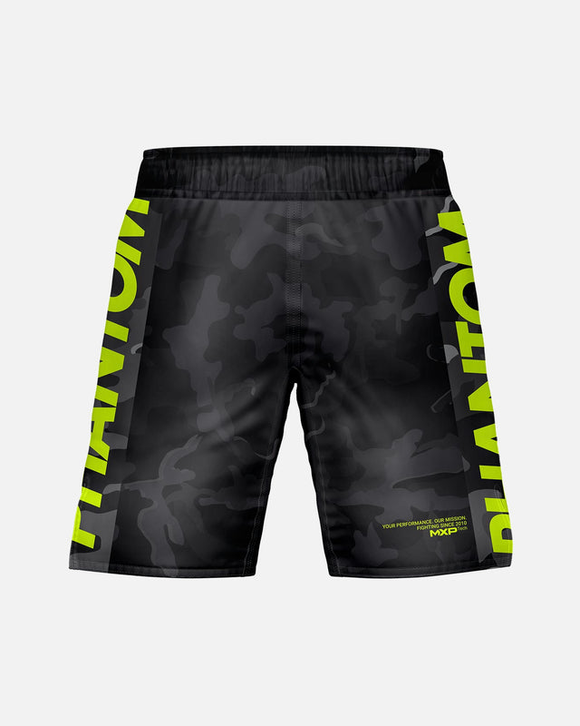 Pantalones de MMA Phantom Athletics EVO Neon – Negro Camo/Neon