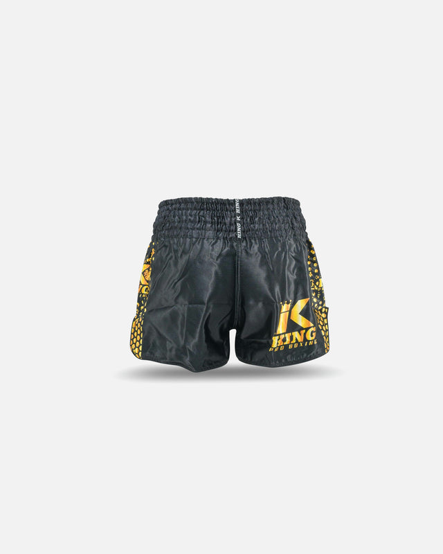 King Pro Boxing Muay-Thai-Shorts Hexagon 2 Kinder – Schwarz