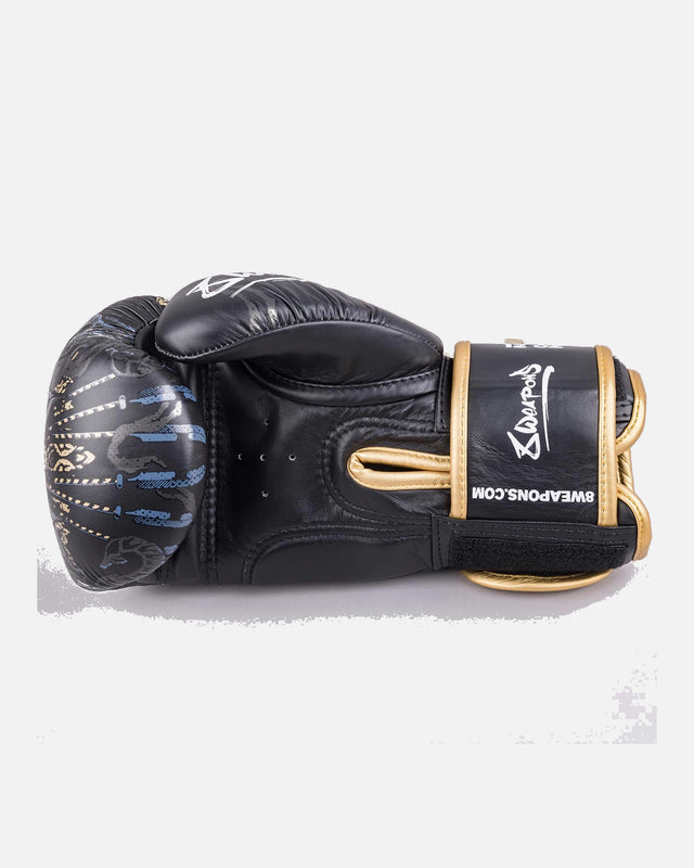 8 WEAPONS Boxhandschuhe Three Elephants 2.0 – Schwarz/Gold