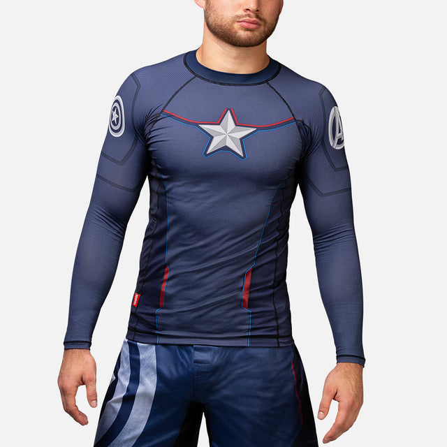 Rashguard Marvel Captain America Długie Rękawy – Niebieski