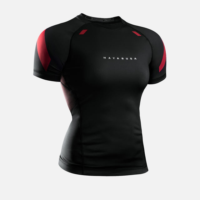 Hayabusa Rashguard Pro Ranked Kurzarm Damen – Schwarz