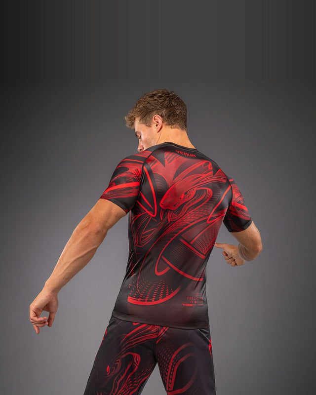Venum Rashguard Crimson Viper 2.0 Korte Mouwen - Zwart/Rood