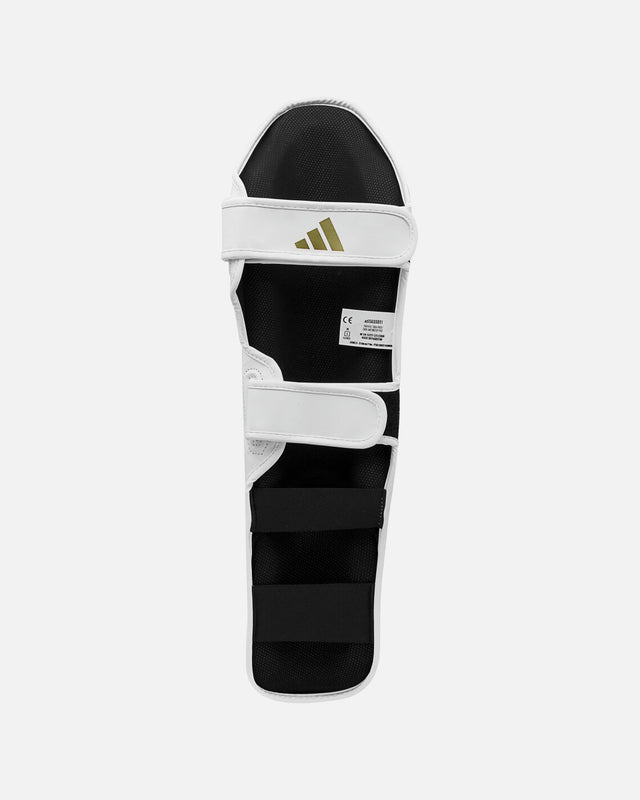 Protège-tibias Adidas Speed Thai Shin-n-Step – Blanc/Or