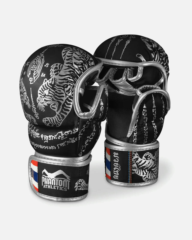 Phantom Athletics MMA Handschoenen Sparring Muay Thai - Zwart/Zilver