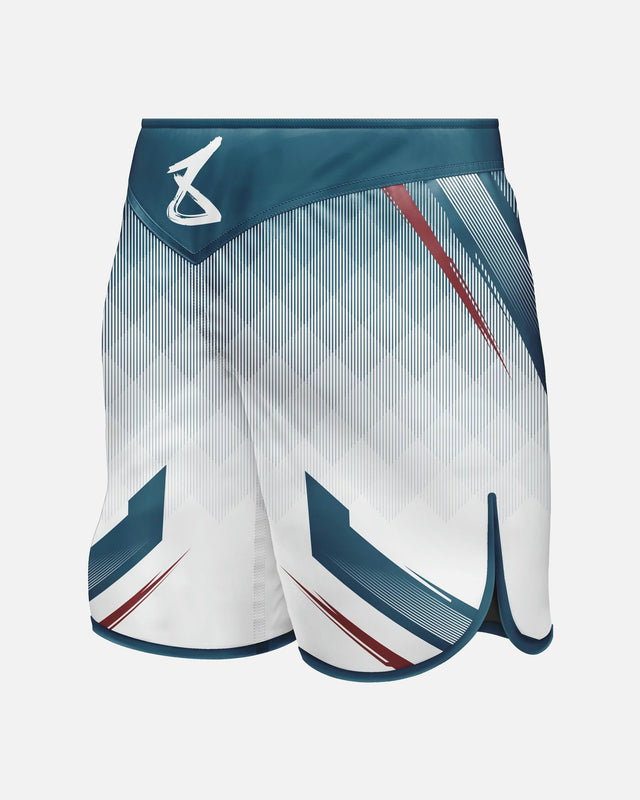 8 WEAPONS MMA Shorts Shift – White/Navy/Red