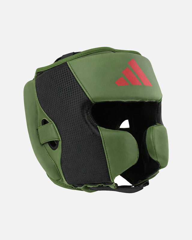 Casque de boxe Adidas Power 50 – Vert/Rouge