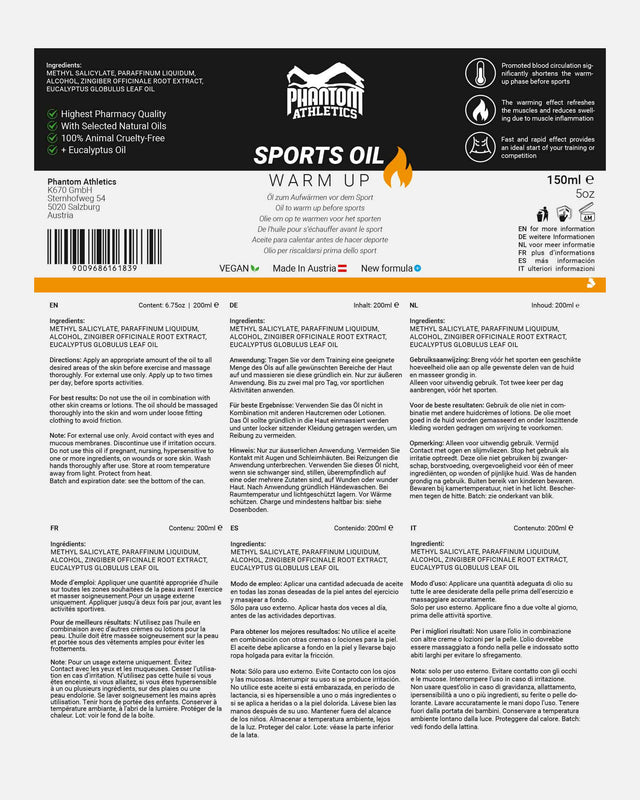 Phantom Athletics Sports Oil
