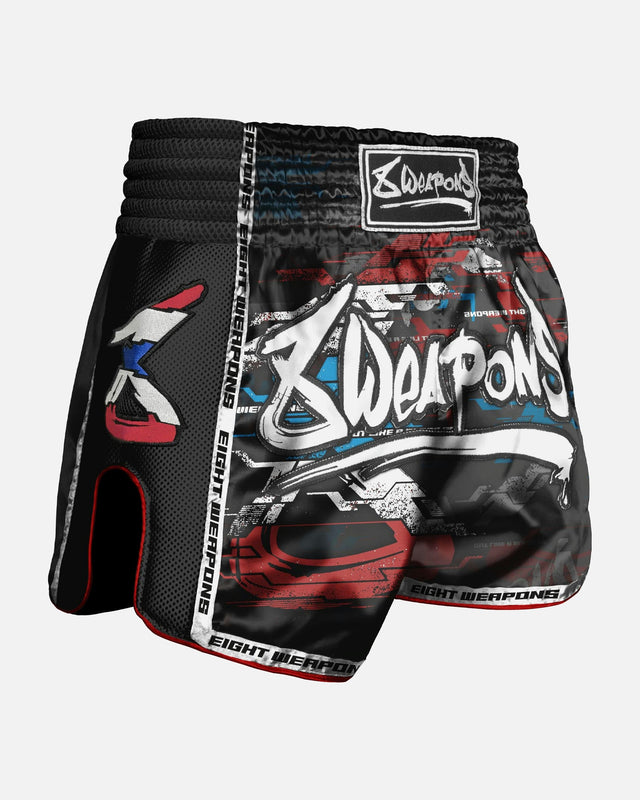 8 WEAPONS Muay-Thai-Shorts Cut Like A Blade 2.0 – Schwarz