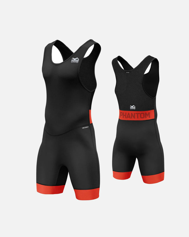 Uniforme de lucha Phantom Athletics Storm Niños - Negro/Rojo/Negro/Azul