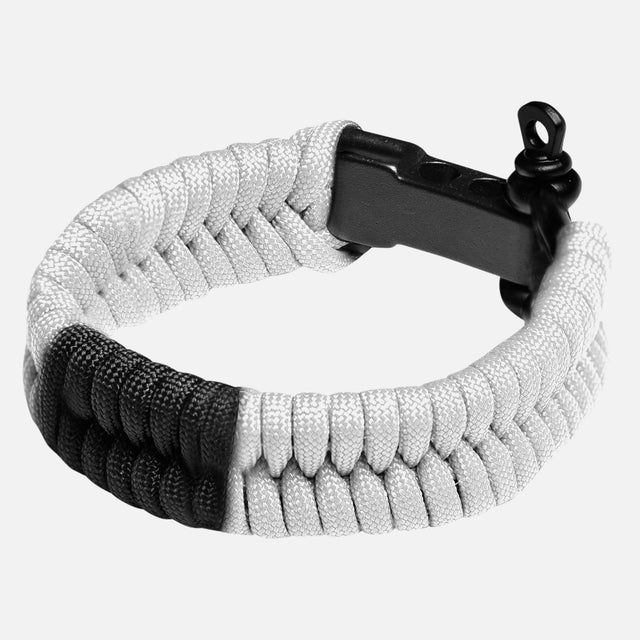 Pulsera de Paracord Hayabusa para Jiu Jitsu – Blanco