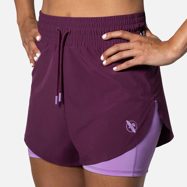 Pantaloncini da allenamento Hayabusa da donna – Vino