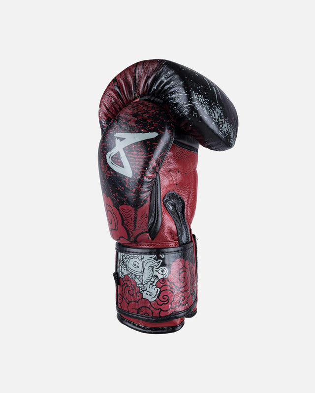 8 WEAPONS Boxhandschuhe Hanuman Yant – Schwarz/Rot