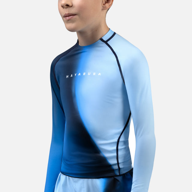 Hayabusa Rashguard Apex Nova Lange Ärmel Kinder – Blau