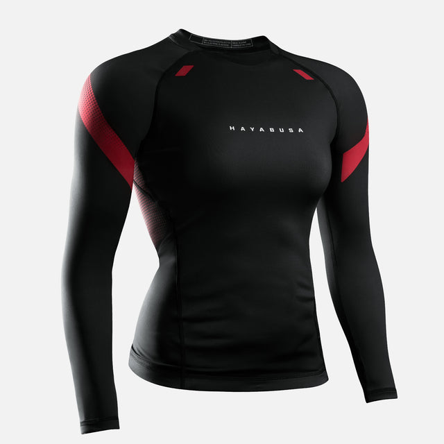 Rashguard Hayabusa Pro Ranked Manga Larga Mujer - Negro