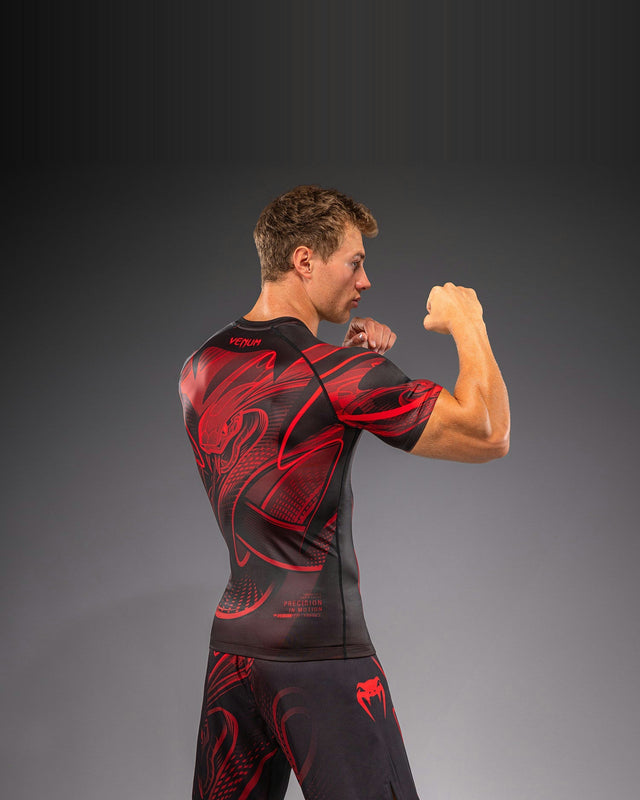 Venum Rashguard Crimson Viper 2.0 Korte Mouwen - Zwart/Rood