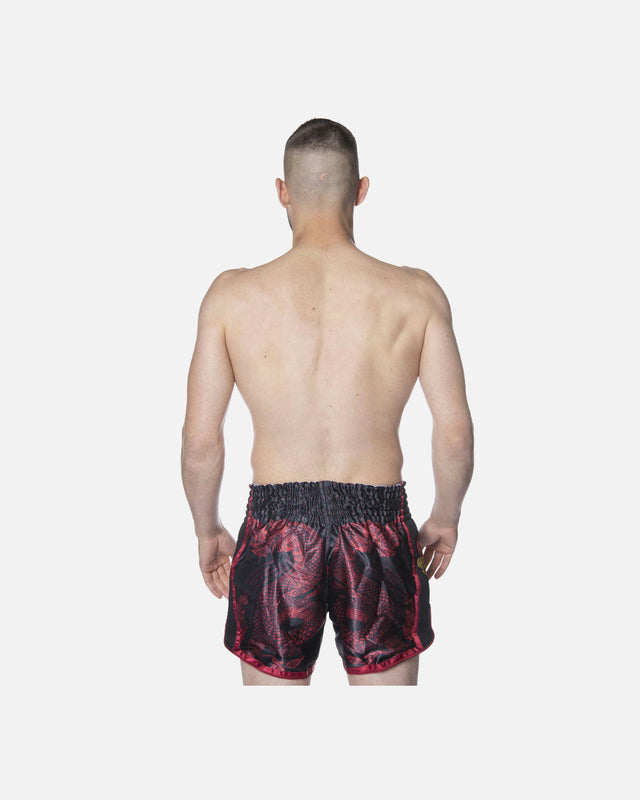 8 WEAPONS Muay Thai Shorts Naga - Zwart/Rood