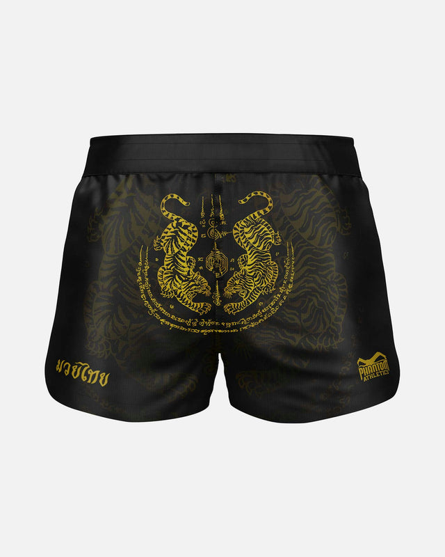 Pantaloncini Muay Thai Phantom Athletics Fusion – Nero/Oro