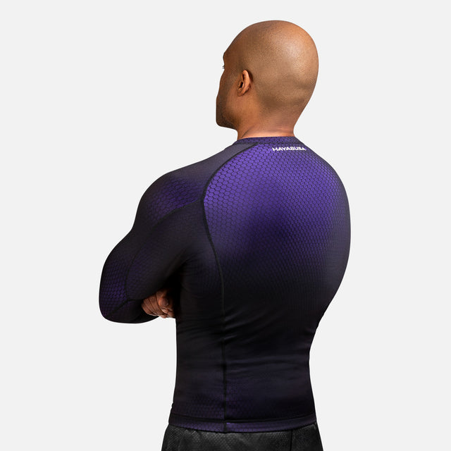 Hayabusa Rashguard Fusion Lange Ärmel – Schwarz/Lila