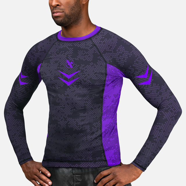 Hayabusa Rashguard Ranked Lange Ärmel – Lila