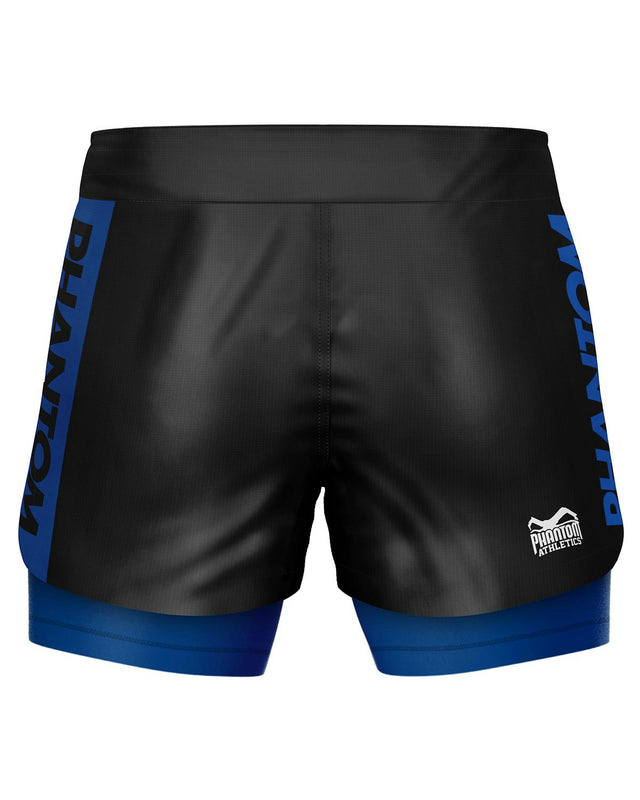 Phantom Athletics Compressie Shorts Fusion-R 2in1 Ranked - Blauw