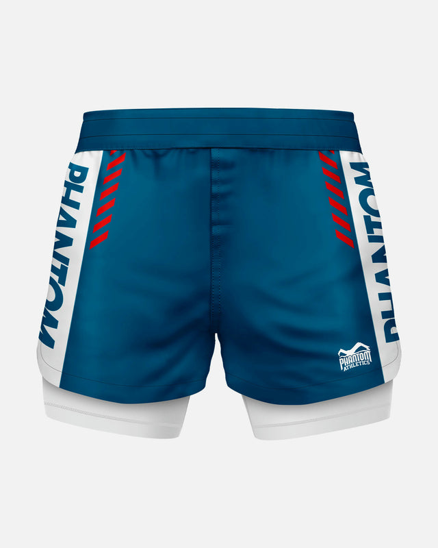 Shorts de compression Phantom Athletics Fusion 2in1 Apex – Bleu