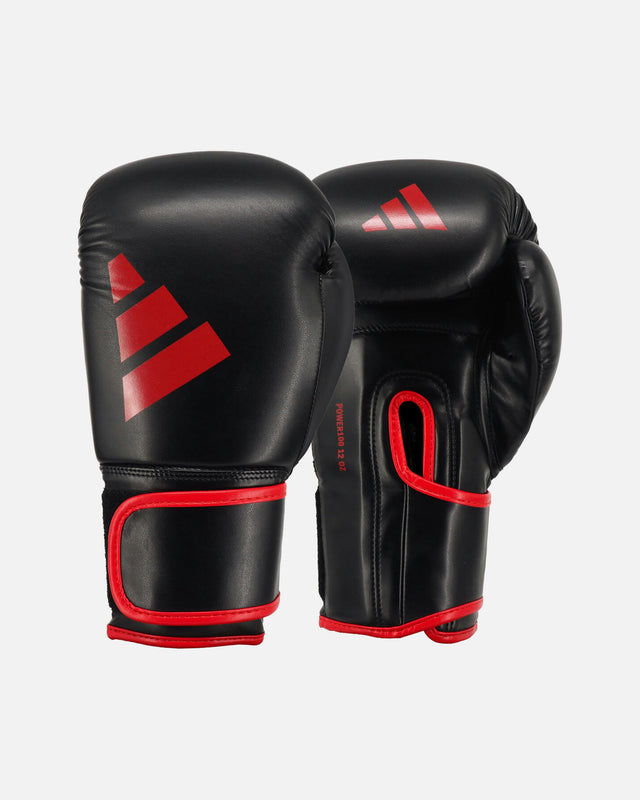 Gants de boxe Adidas Power 100 – Noir/Rouge