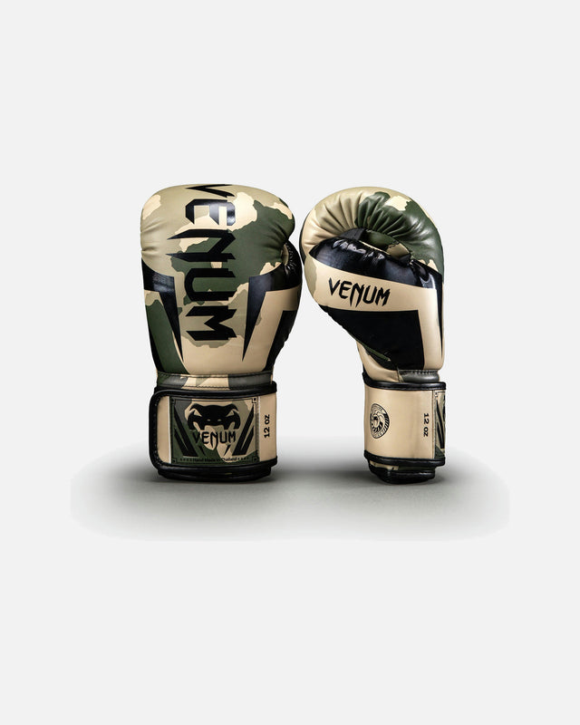 Gants de boxe Venum Elite – Kaki/Blanc cassé