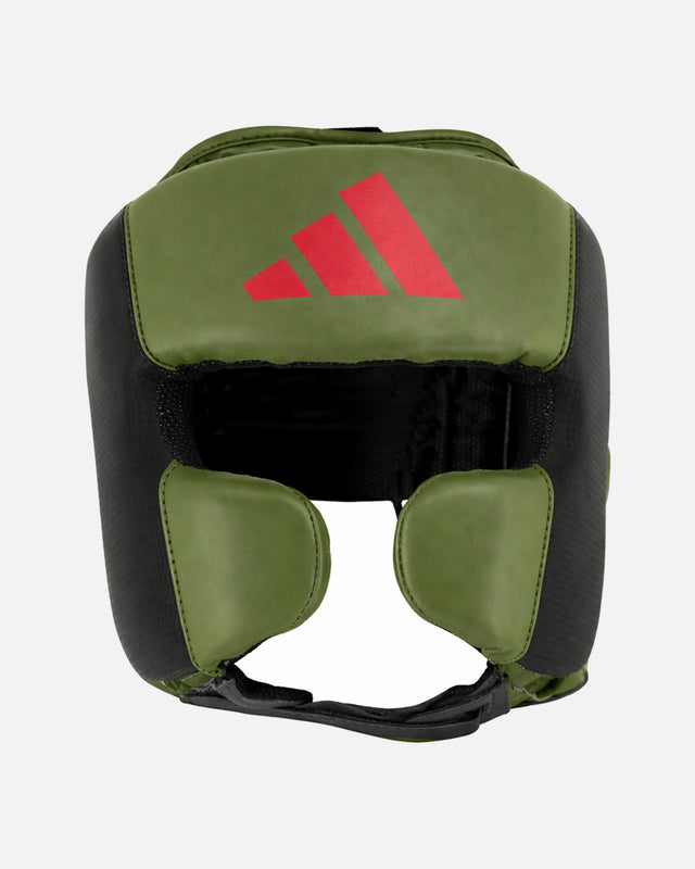 Casque de boxe Adidas Power 50 – Vert/Rouge