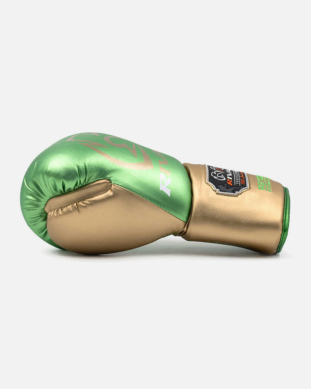 Luvas de boxe Rival RS100 Pro Sparring – Verde/Ouro