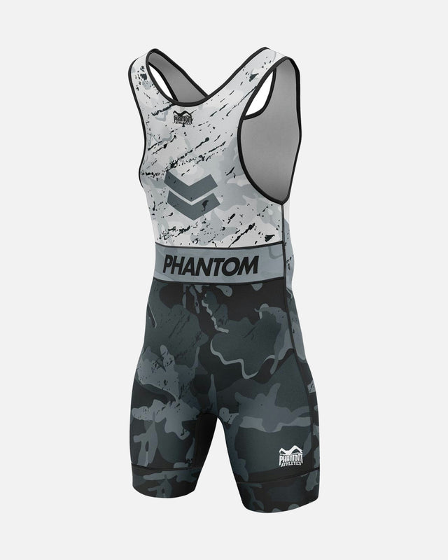 Camiseta de lucha Phantom Athletics Delta – Blanco/Gris/Negro