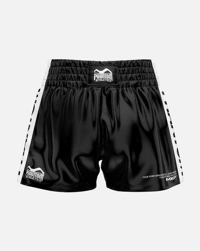 Shorts de Muay Thai Phantom Athletics Apex – Noir/Blanc