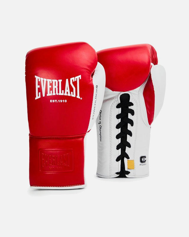 Everlast Profi-Boxhandschuhe Powerlock OG Pro – Rot/Weiß